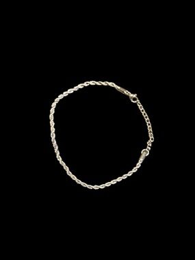 Delicate Silver Rope Chain Bracelet/Anklet - Elegant Women's Jewelry